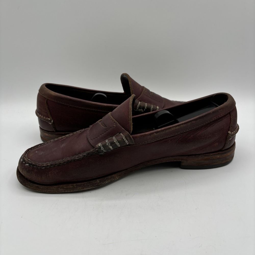 Rancourt & Co Penny Loafer Men's 10.5 D Leather Red Brown Made in USA READ - Picture 8 of 16